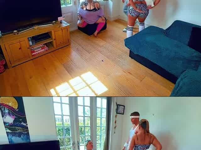 MILFs seduce their PT in threesome