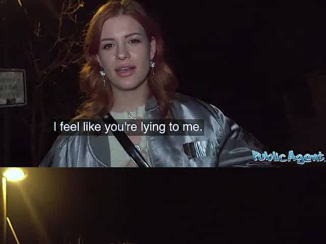 Public Agent Ginger haired playgirl squirts all over my shlong