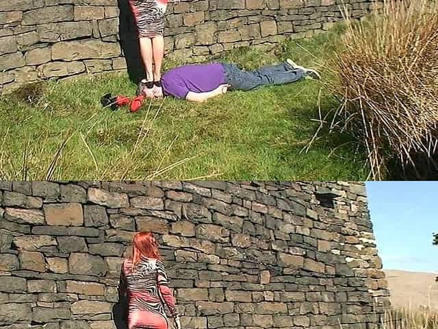 Sophie's Head & Back Trampling In Different Shoes By The Castle