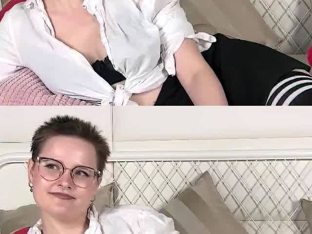 Sexy amateur in lingerie has hot and nasty solo action
