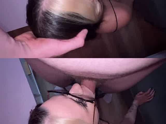 Cum-covered breezy spits deepthroat. Hot wifey provides face fuck.