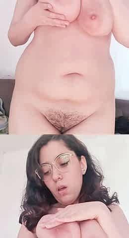 Chubby Brunette Big Boobs Dildo Masturbation