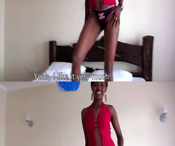 Sexy Black Babe Rides Big Cock Agent