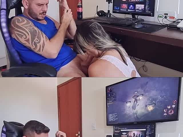 Interrupting His Game, Seducing with My Radish, and Asking for a Hard Roll in My Ass!
