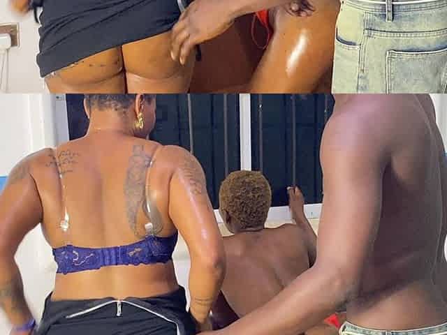 Caught My Husband and Our Lounge Cleanner Fucking and I Joined in
