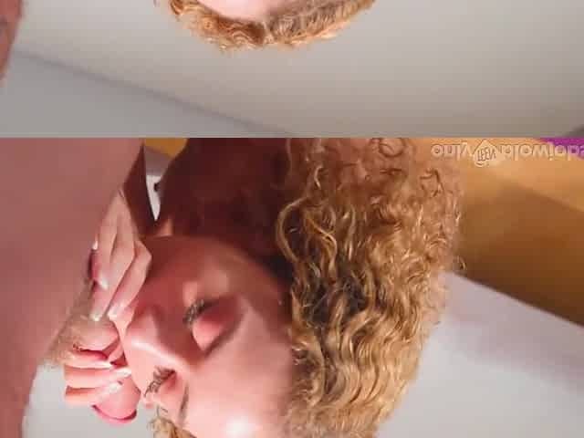 Curly-haired Chick Allie Addison Knows How To Give A Good Blowjob