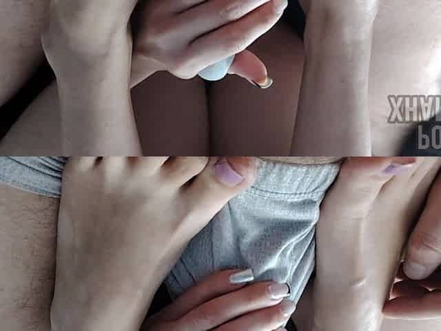 My Stepsister's Incredibly Beautiful Hands Helped Me Cum While Looking at Her Feet