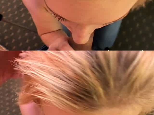 Hot amateur blonde blowjob in HD