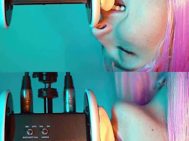 ASMR Close Up Ear Licking 3Dio by Elsa