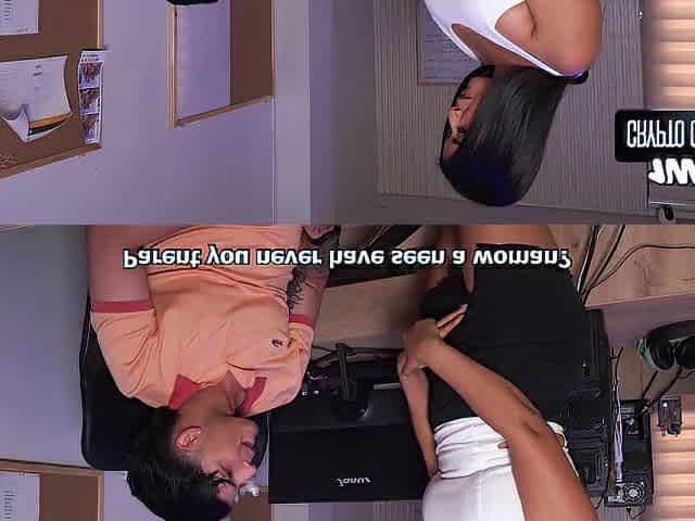 Breasty secretary knows how to earn an additional bonus for keeping boss's son pleased