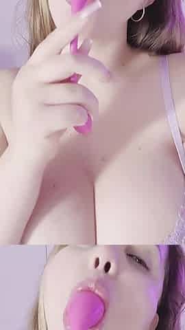 Horny in Bed Using My New Vibrator on My Clit