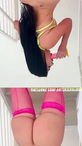 Pink pussy and ass kinky solo toy fun