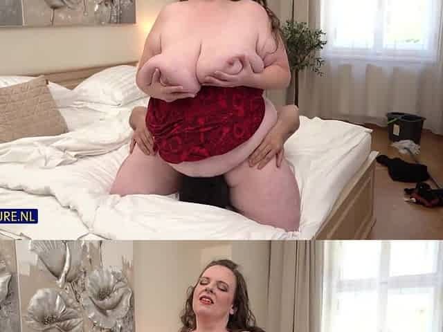 Bruno Baxter And Xxl Lady - Mature New Facesitting Bbw Cleaning Lady With A Big Ass And Huge Saggy Tits Fucking