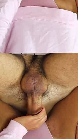 Edging and cum over big cock A089