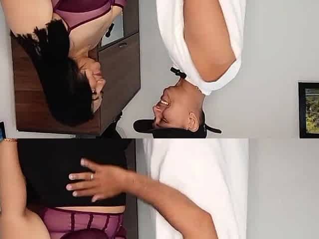 A chunky, lewd beauty is gonna film a porn clip with her lover out of her boyfriend noticing.