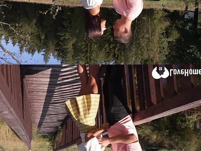 Gf deepthroats my penis on the bridge