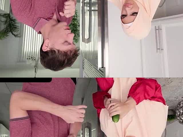 Cute muslim wife cant remove her hijab