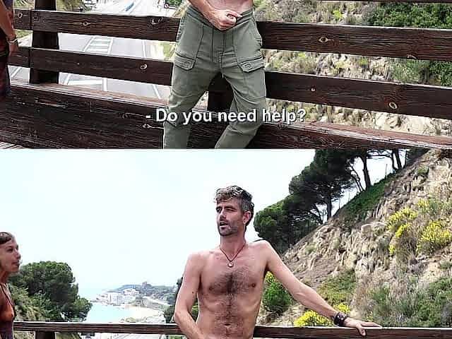 I'm masturbating in this bridge and this angel wishes to aid