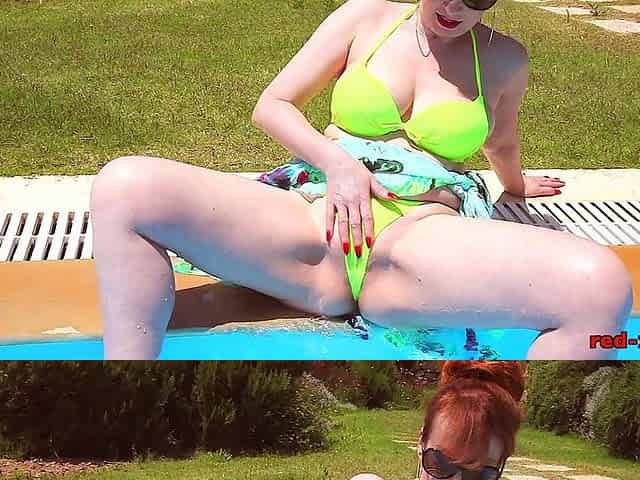Yellow Bikini Wank!
