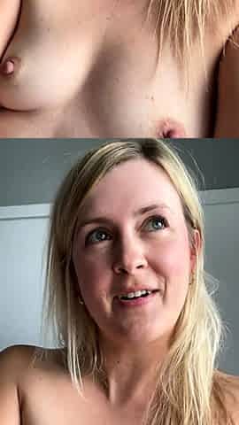 Solo masturbation of a beautiful amateur blonde
