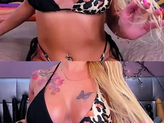 Beautiful blonde nanny and big boobed blonde MILF get pumped