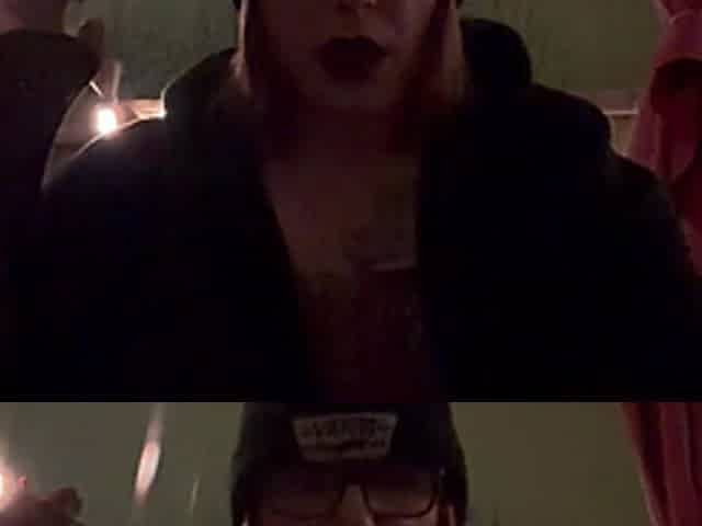 Punk sissy femboy smokin' fetish