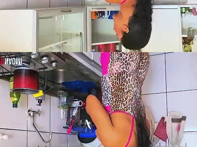 A make-out session in the kitchen ends with penetration of the refrigerator!