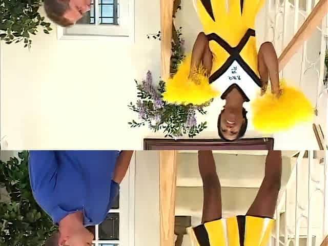 Marc Cummings In Horny Black Cheerleader Taking White Cock