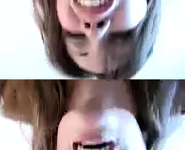 Amateur young brunette enjoys dildo on solo masturbation