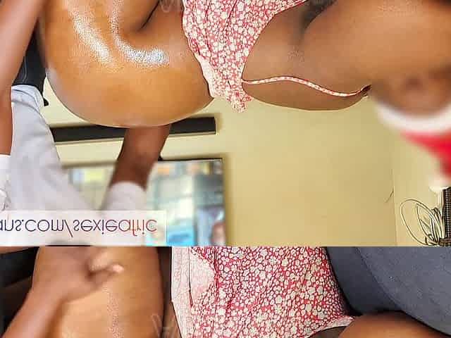 Ebony booty implores wild thrusts her taut twat