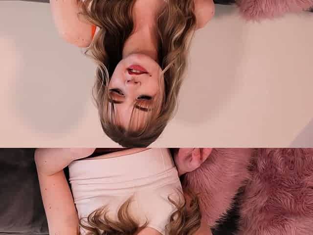 Blonde Gabie Uses Her Shaved Pussy To Get Her Mans Attention