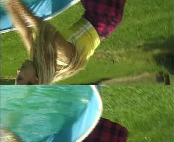 Playful Horny Blonde Teen Teases in Pool - Wet Bikini Slips & Body Play