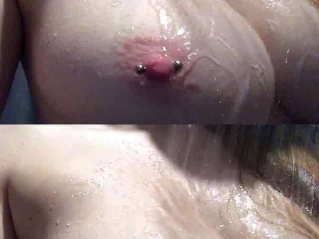 Cute blonde with big boobs solo