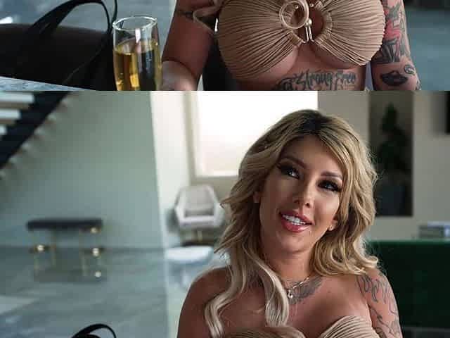 Tattooed Blondie Kitana Montana Rides Dick After Giving Head