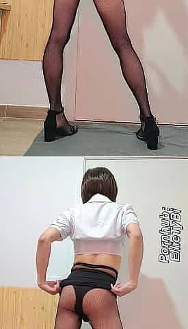 Your sexually excited femboy secretary is back for u to permeate during the time that that babe masturbates