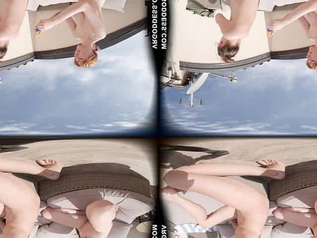 Lily Mays And Rebeka Ruby Nude Sunbathing On The Terrace Putting On Lotion And Enjoying Vacation