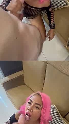 Punk Asian MILF Gets Fucked and Filled in Mouth