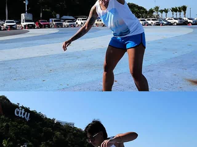Skateboarding fail of big ass Thai MILF