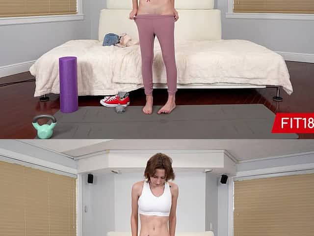 FIT18 - Tristan Summers - 99lb Skinny Teen With Braces Fucks Casting Agent In Yoga Pants
