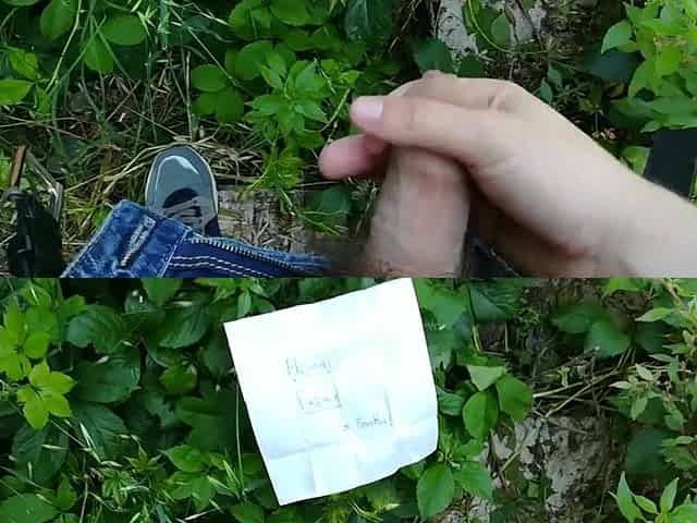 Public masturbation: the trees next to the park!