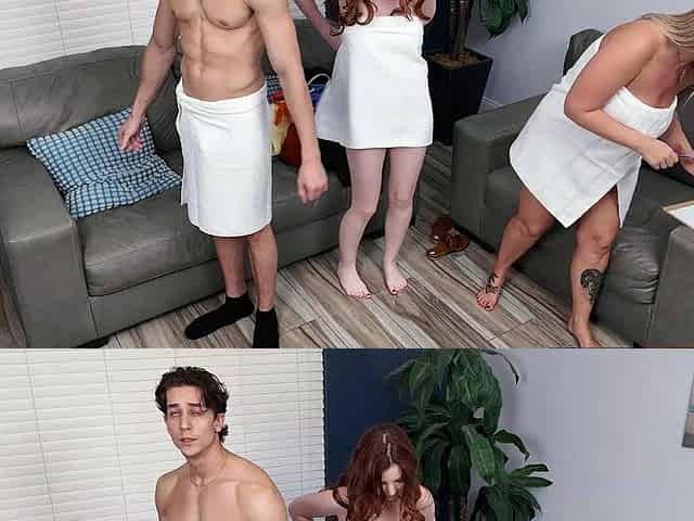 Stepsiblings Therapy Threesome with Doctor