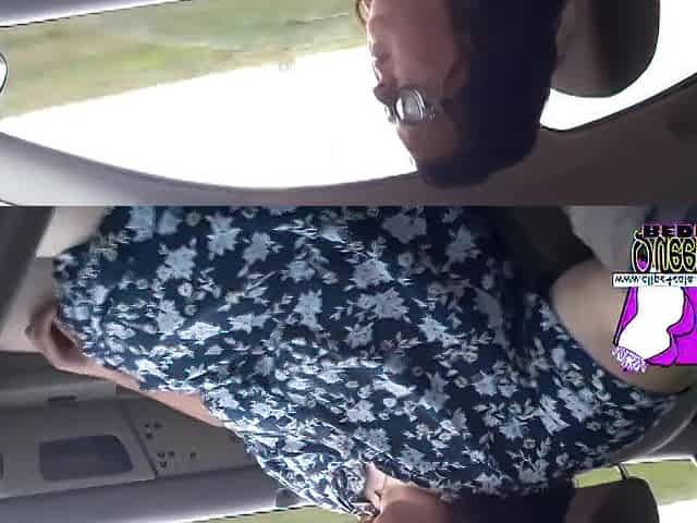 big beautiful woman Kelly Queen sucks shlong in the car