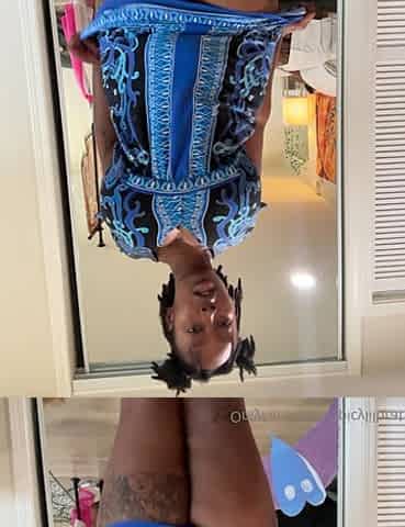 Chubby Ebony in Dress Showing Her Big Tits & Ass