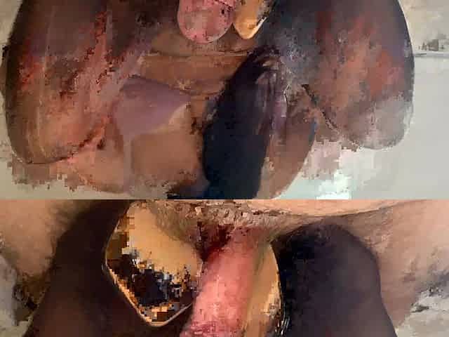 Footjob POV with Fur Shoes