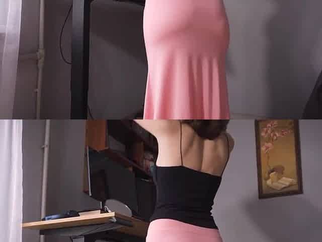 Sexy mother I'd like to fuck In Constricted Petticoat Showing Off Watch Throughout Panty Line VPL