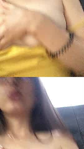 charming gal in her costume films her large, rich titties and fingers her vagina in the back seat of the you