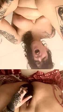 Hot Brunette Big Boobs With Glasses Toying Squirting