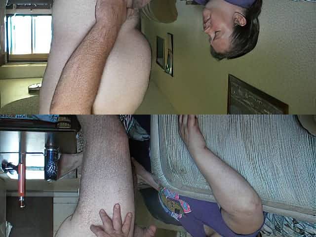 Old fat man has his tiny dick sucked by his wife