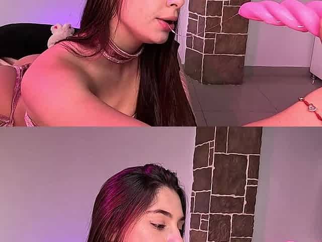 Licking My Unicorn Dildo