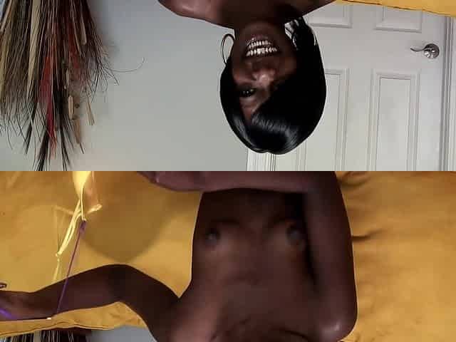 Black Slim Horny Teen with Pink Pussy